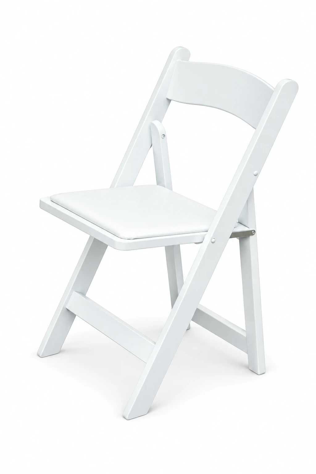 White resin folding chair